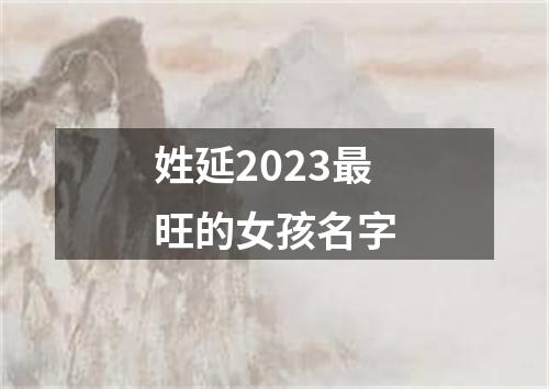 姓延2023最旺的女孩名字