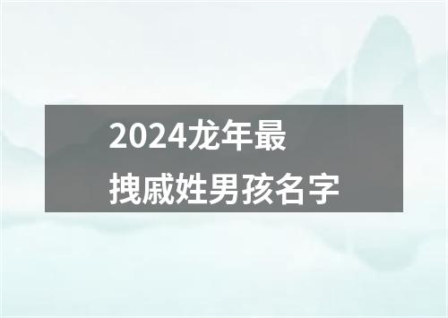 2024龙年最拽戚姓男孩名字