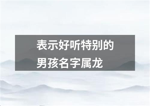 表示好听特别的男孩名字属龙