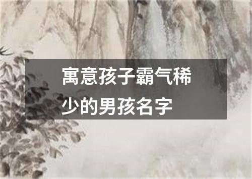 寓意孩子霸气稀少的男孩名字