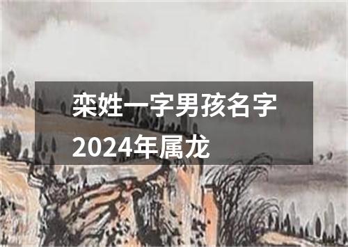 栾姓一字男孩名字2024年属龙