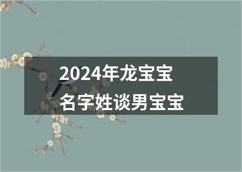 2024年龙宝宝名字姓谈男宝宝