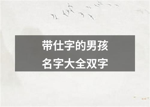 带仕字的男孩名字大全双字