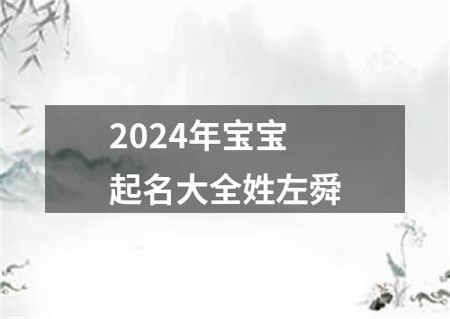 2024年宝宝起名大全姓左舜