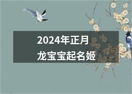 2024年正月龙宝宝起名姬