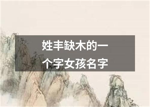 姓丰缺木的一个字女孩名字