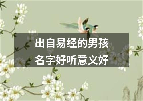 出自易经的男孩名字好听意义好