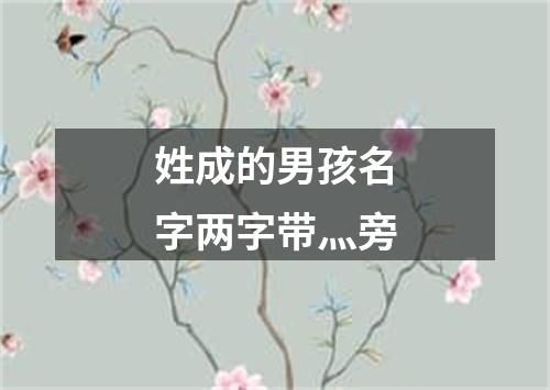 姓成的男孩名字两字带灬旁