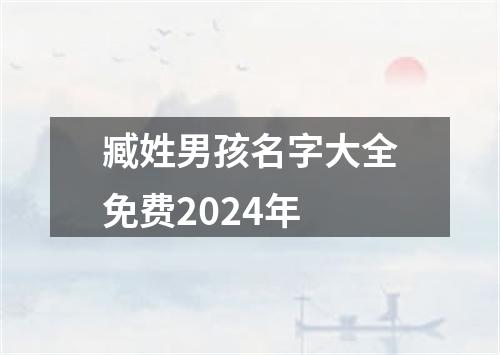 臧姓男孩名字大全免费2024年