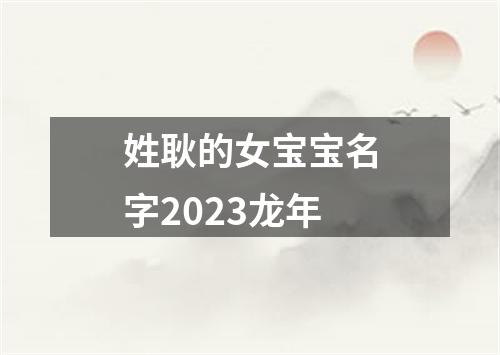 姓耿的女宝宝名字2023龙年