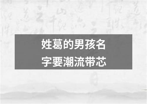 姓葛的男孩名字要潮流带芯