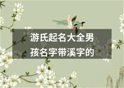 游氏起名大全男孩名字带溪字的