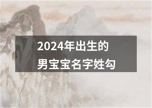 2024年出生的男宝宝名字姓勾