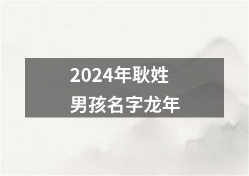 2024年耿姓男孩名字龙年