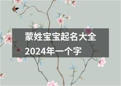 蒙姓宝宝起名大全2024年一个字