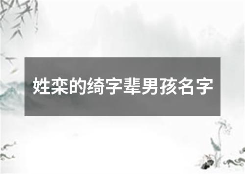 姓栾的绮字辈男孩名字