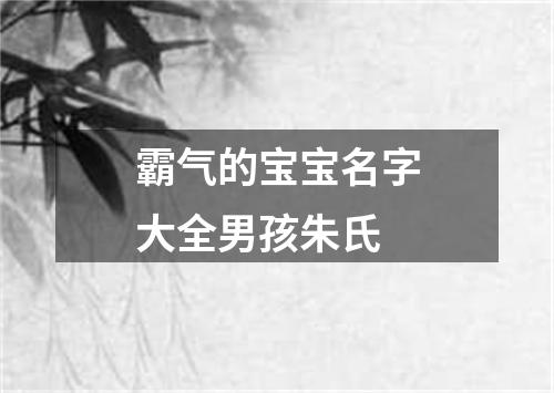 霸气的宝宝名字大全男孩朱氏