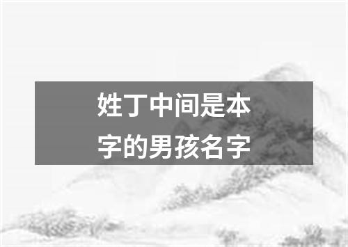 姓丁中间是本字的男孩名字