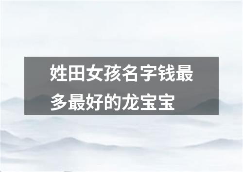 姓田女孩名字钱最多最好的龙宝宝