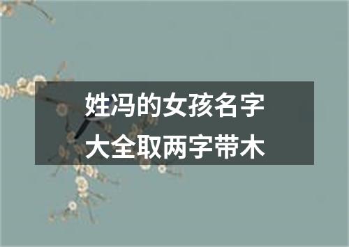 姓冯的女孩名字大全取两字带木