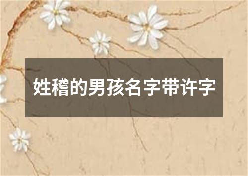 姓稽的男孩名字带许字