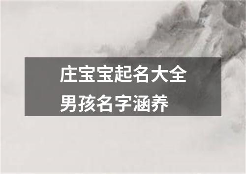 庄宝宝起名大全男孩名字涵养