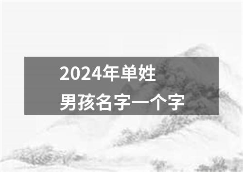 2024年单姓男孩名字一个字
