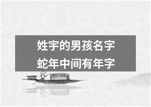 姓宇的男孩名字蛇年中间有年字