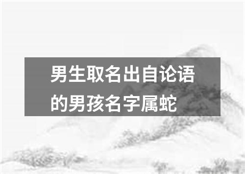 男生取名出自论语的男孩名字属蛇