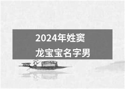 2024年姓窦龙宝宝名字男