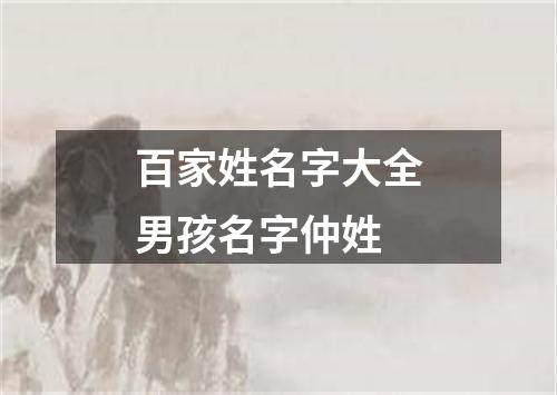 百家姓名字大全男孩名字仲姓