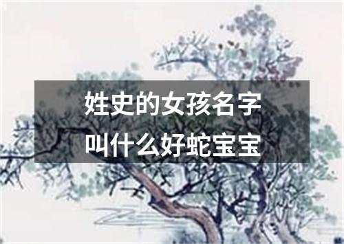 姓史的女孩名字叫什么好蛇宝宝