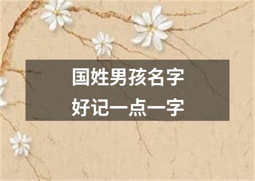 国姓男孩名字好记一点一字