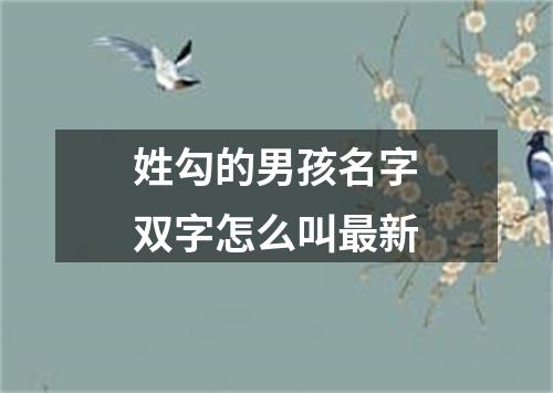姓勾的男孩名字双字怎么叫最新