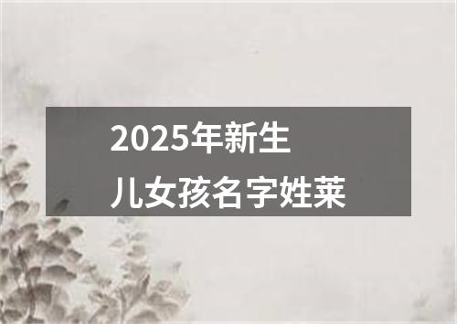 2025年新生儿女孩名字姓莱