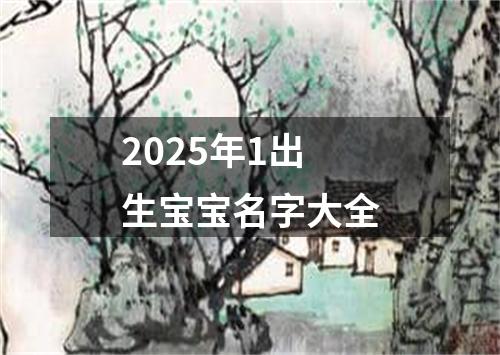 2025年1出生宝宝名字大全