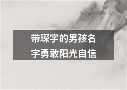 带琛字的男孩名字勇敢阳光自信