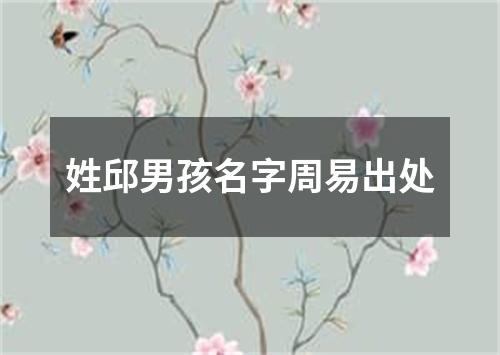 姓邱男孩名字周易出处