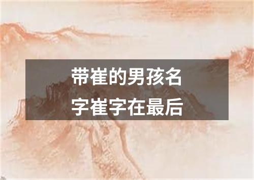 带崔的男孩名字崔字在最后