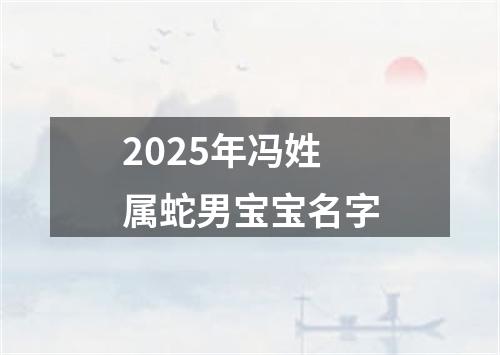 2025年冯姓属蛇男宝宝名字