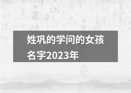 姓巩的学问的女孩名字2023年