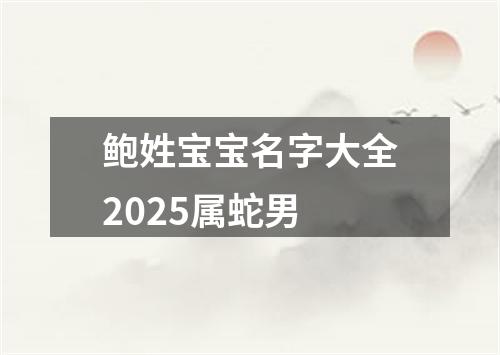 鲍姓宝宝名字大全2025属蛇男