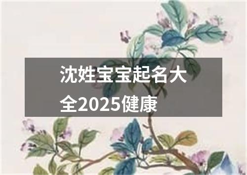 沈姓宝宝起名大全2025健康