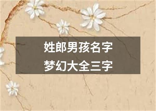 姓郎男孩名字梦幻大全三字
