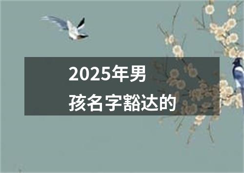 2025年男孩名字豁达的