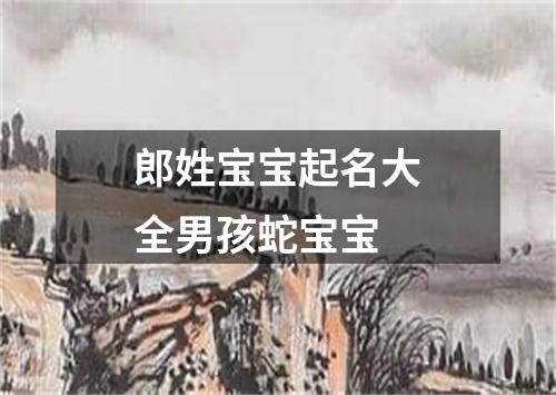 郎姓宝宝起名大全男孩蛇宝宝