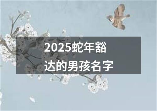 2025蛇年豁达的男孩名字