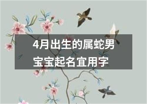 4月出生的属蛇男宝宝起名宜用字