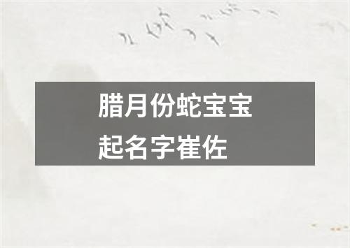 腊月份蛇宝宝起名字崔佐