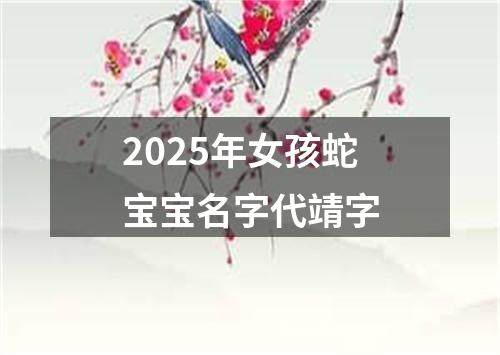 2025年女孩蛇宝宝名字代靖字